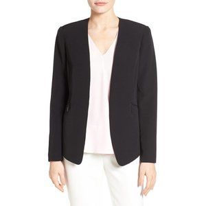 NWT Womens Size 10 or 12 Nordstrom Vince Camuto Black Zip Pocket Blazer NEW
